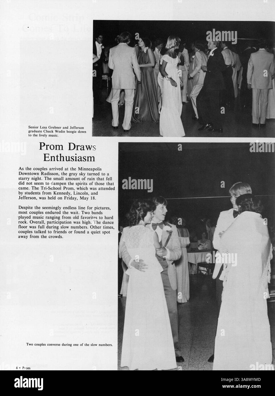 Il Jefferson High Yearbook del 1979 documenta l'anno scolastico, concentrandosi sui risultati e gli eventi di studenti, insegnanti, atletica e gruppi extracurriculari. Foto Stock