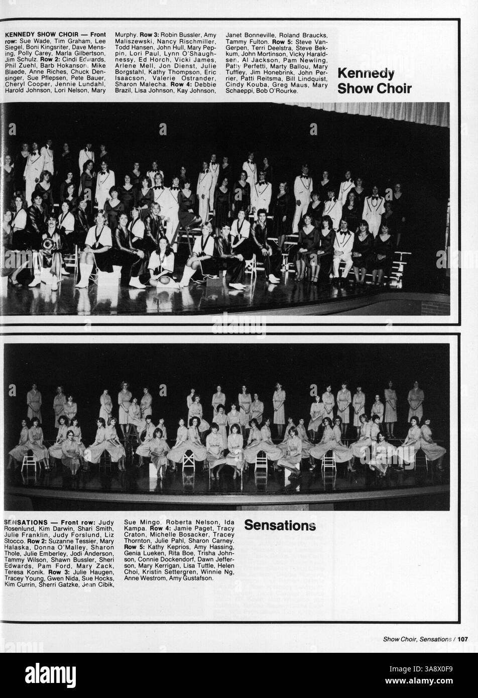 Il Kennedy High Yearbook 1980 documenta l'anno scolastico 1979-1980, catturando i profili degli studenti, i contributi degli insegnanti, le squadre atletiche, i club scolastici, ed eventi significativi. Funge da record storico dell'anno accademico e delle attività della comunità. Foto Stock