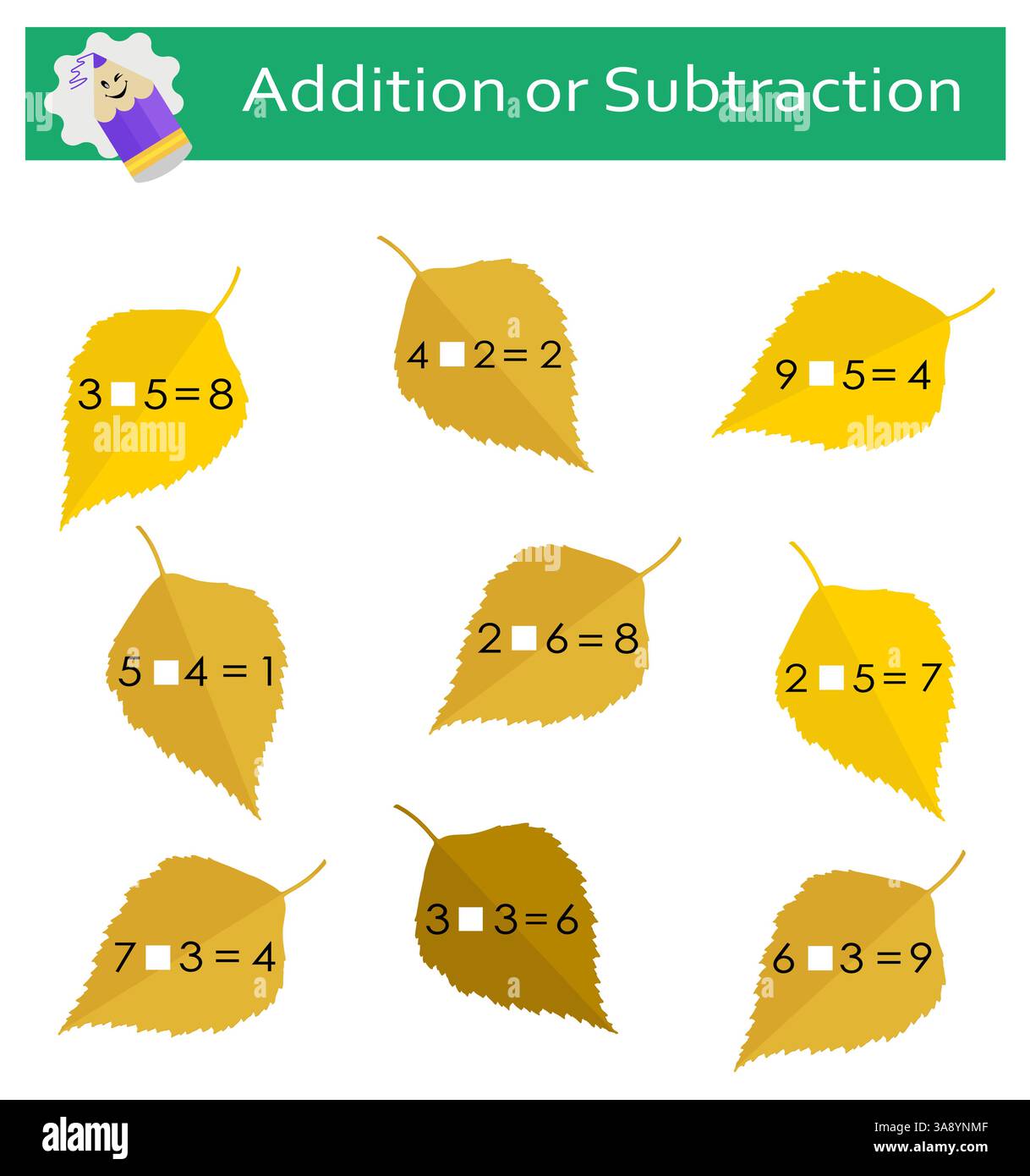 Gioco di matematica per bambini. Sviluppo di competenze di calcolo. Illustrazione vettoriale. Illustrazione Vettoriale