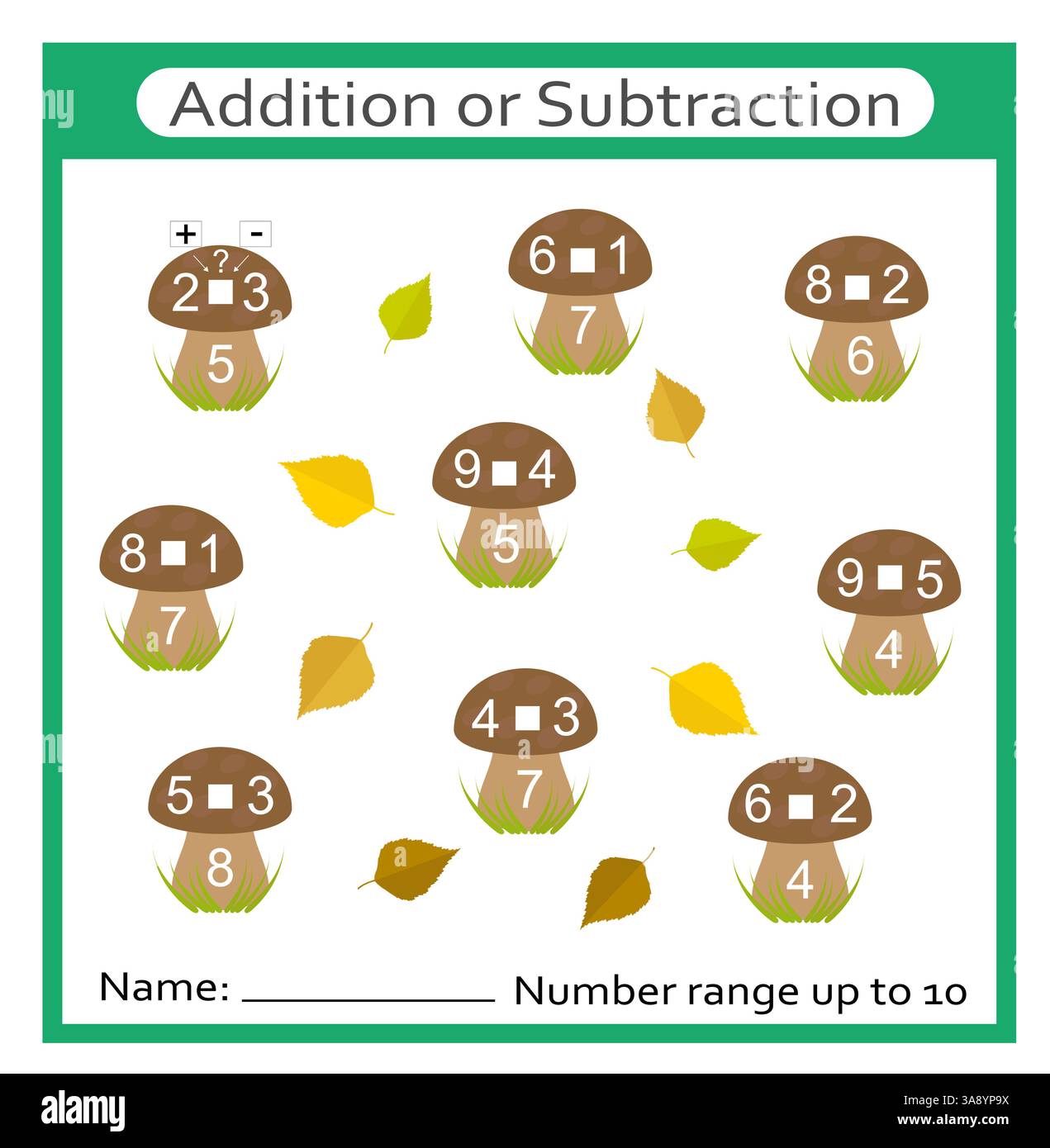 Attività matematica per bambini. Sviluppo di competenze di calcolo. Intervallo numerico fino a 10. Illustrazione vettoriale. Illustrazione Vettoriale