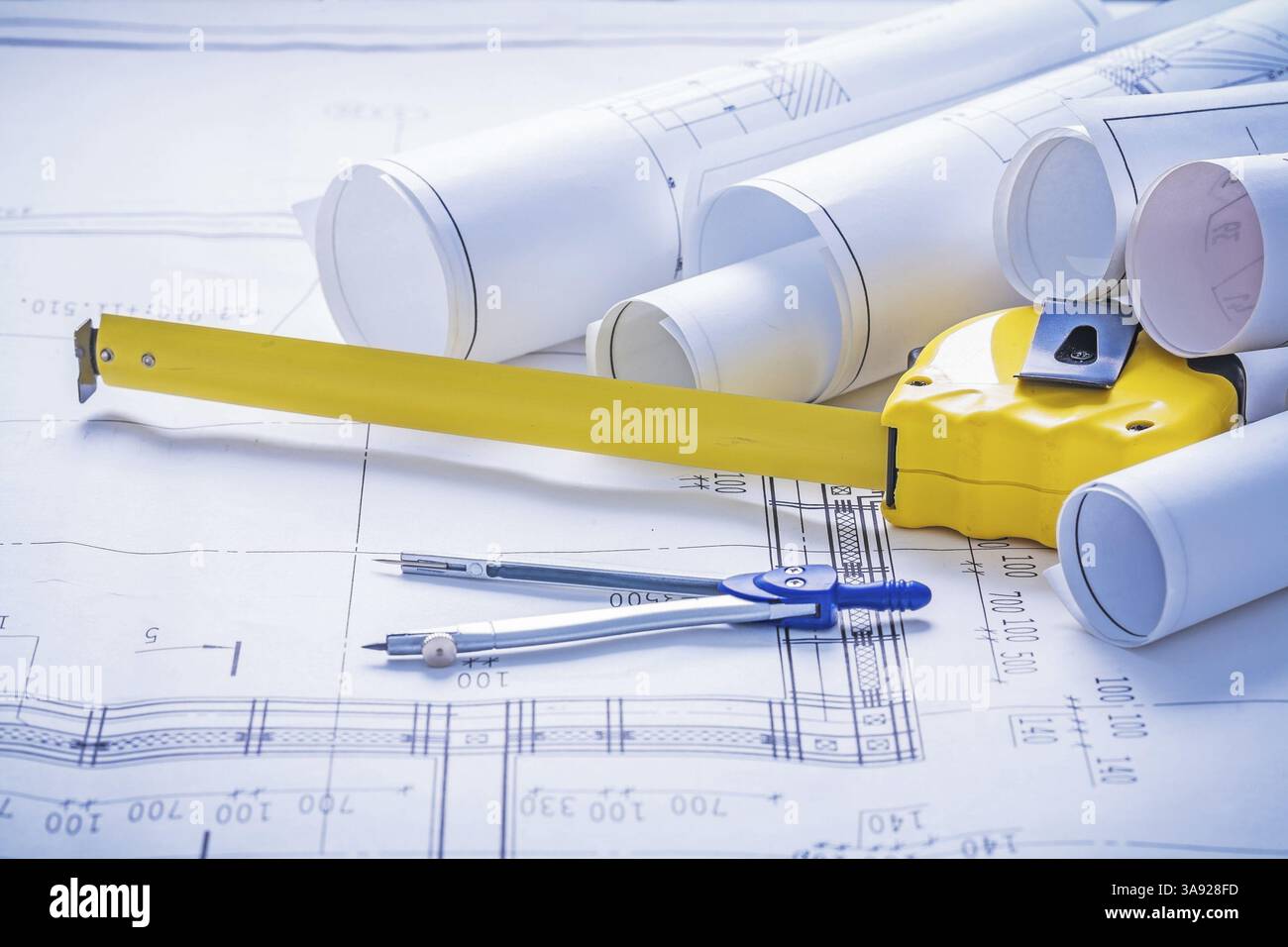 Rotoli di caramelle tapeline Foto Stock