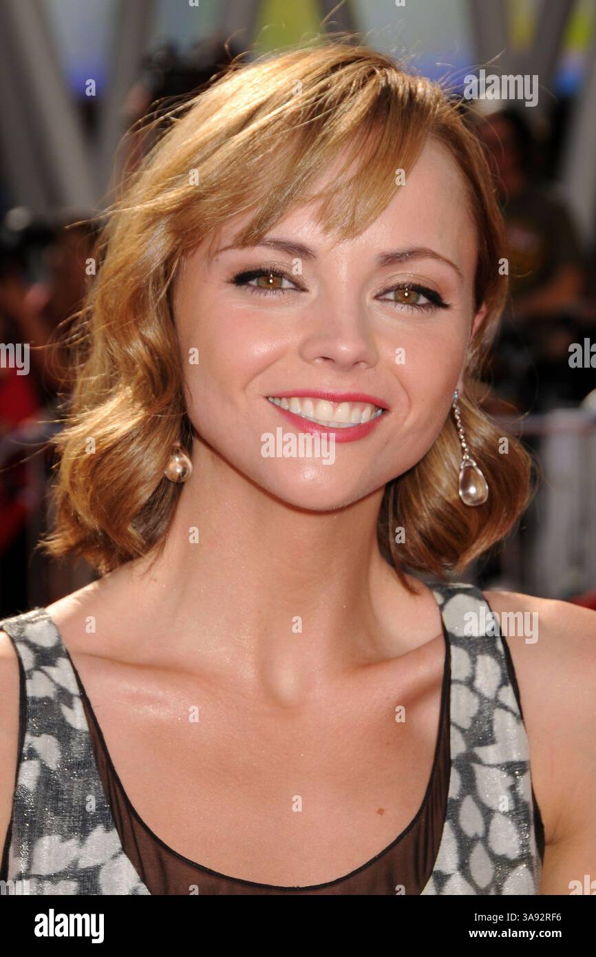 26 aprile 2008 - Los Angeles, CA, Stati Uniti - 26 aprile 2008 - Los Angeles, California - Christina Ricci. ''Speed Racer'' Los Angeles Premiere al Nokia Theatre. Credito fotografico: Byron Purvis/AdMedia Foto Stock