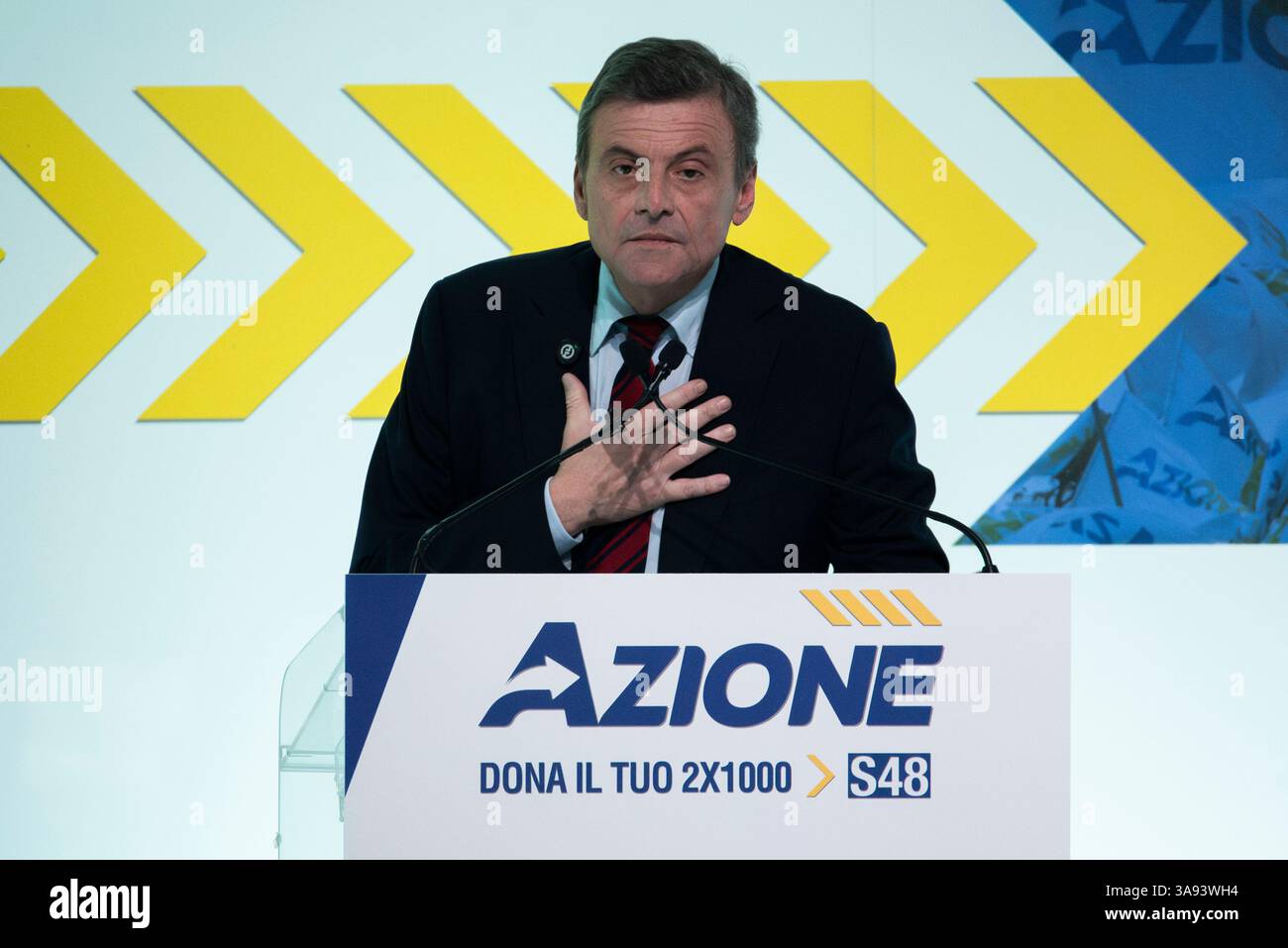 Roma, Italia. 29 marzo 2025. Nella foto Carlo Calenda. SOLO PER USO EDITORIALE! NON PER USO COMMERCIALE! Foto Stock