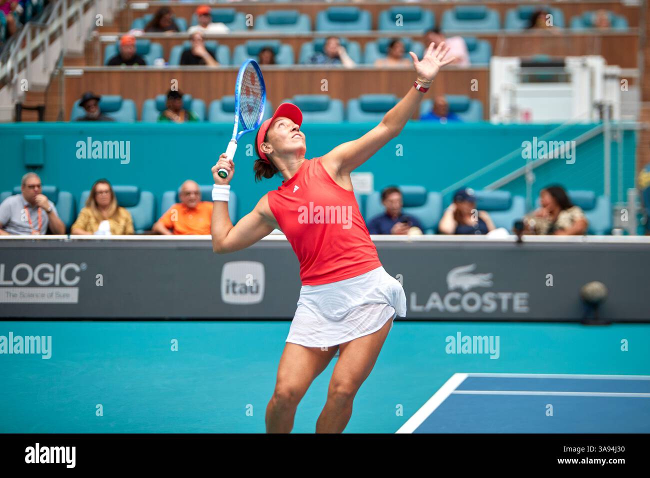 Miami Gardens, Florida, Stati Uniti. 29 marzo 2025. Arina Sabalenka vs Jessica Pegula (USA) durante la Women's Singles - Final al Miami Open 2025. VINCITORE: Arina Sabalenka. Crediti: Yaroslav Sabitov/YES Market Media/Alamy Live News. Foto Stock