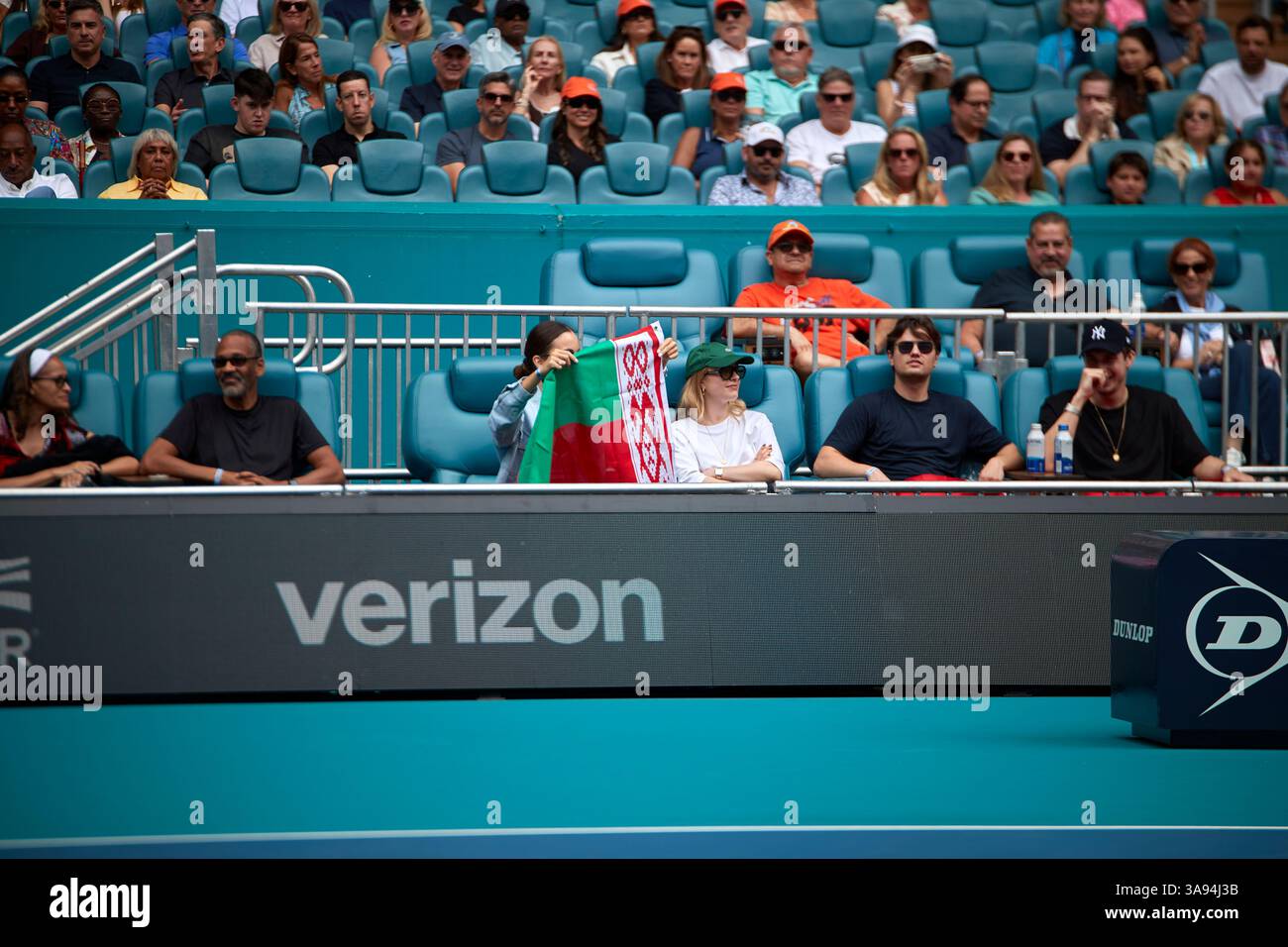 Miami Gardens, Florida, Stati Uniti. 29 marzo 2025. Arina Sabalenka vs Jessica Pegula (USA) durante la Women's Singles - Final al Miami Open 2025. VINCITORE: Arina Sabalenka. Crediti: Yaroslav Sabitov/YES Market Media/Alamy Live News. Foto Stock