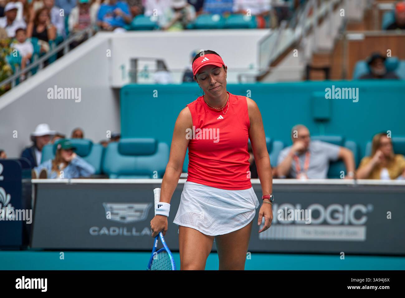 Miami Gardens, Florida, Stati Uniti. 29 marzo 2025. Arina Sabalenka vs Jessica Pegula (USA) durante la Women's Singles - Final al Miami Open 2025. VINCITORE: Arina Sabalenka. Crediti: Yaroslav Sabitov/YES Market Media/Alamy Live News. Foto Stock