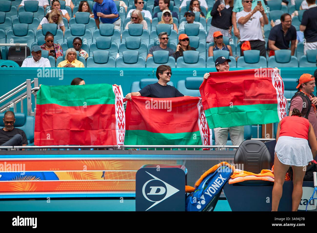Miami Gardens, Florida, Stati Uniti. 29 marzo 2025. Arina Sabalenka vs Jessica Pegula (USA) durante la Women's Singles - Final al Miami Open 2025. VINCITORE: Arina Sabalenka. Crediti: Yaroslav Sabitov/YES Market Media/Alamy Live News. Foto Stock