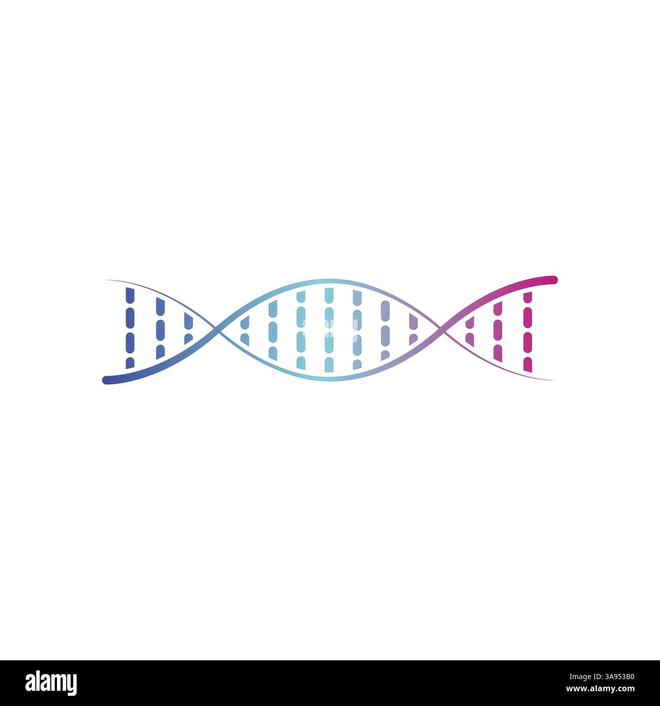 Icona vettore nero DNA. Simbolo glifo semplice. Illustrazione Vettoriale
