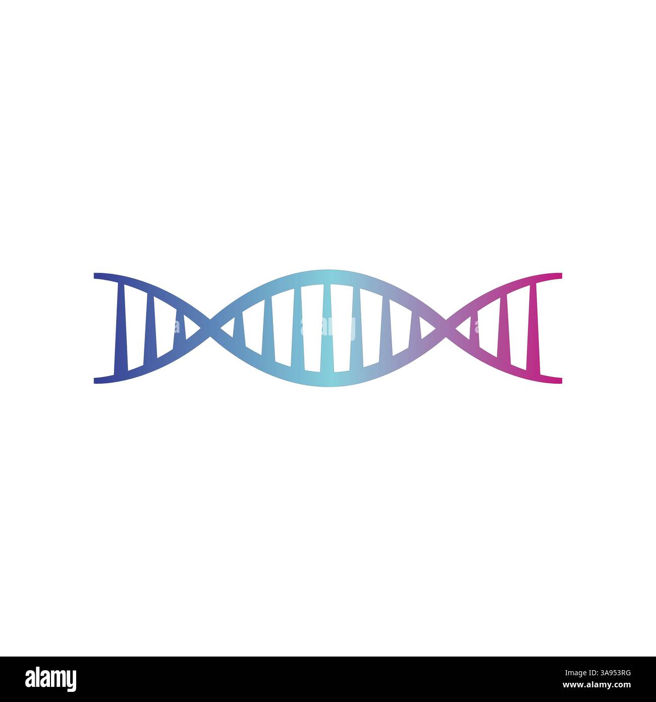 Icona vettore nero DNA. Simbolo glifo semplice. Illustrazione Vettoriale
