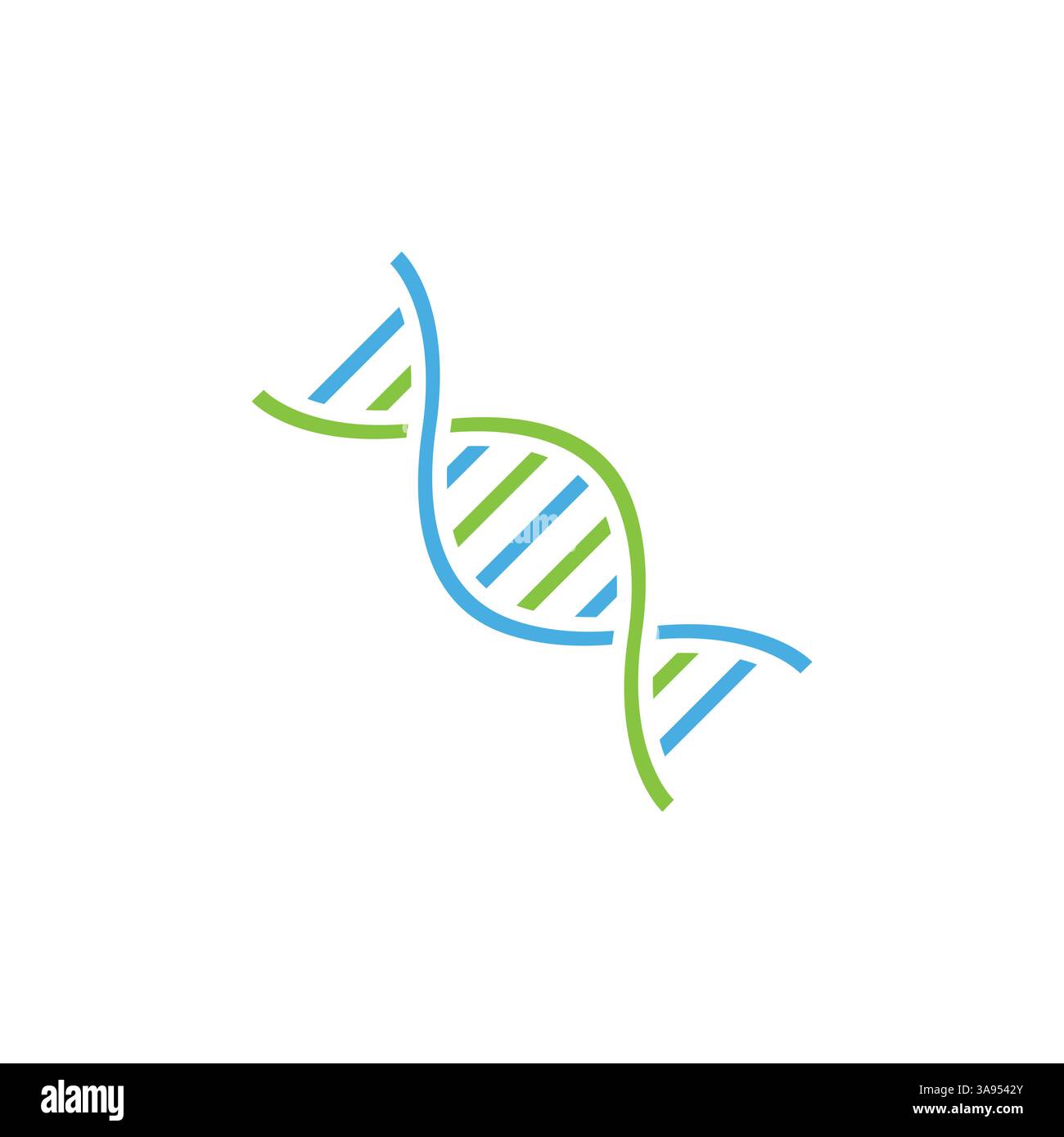 Icona vettore nero DNA. Simbolo glifo semplice. Illustrazione Vettoriale