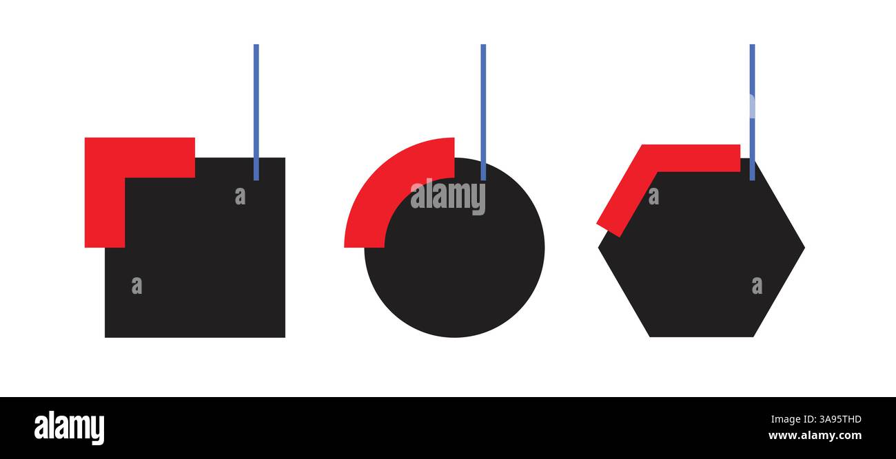 Illustrazione spiegazione geometrica della forma Illustrazione Vettoriale