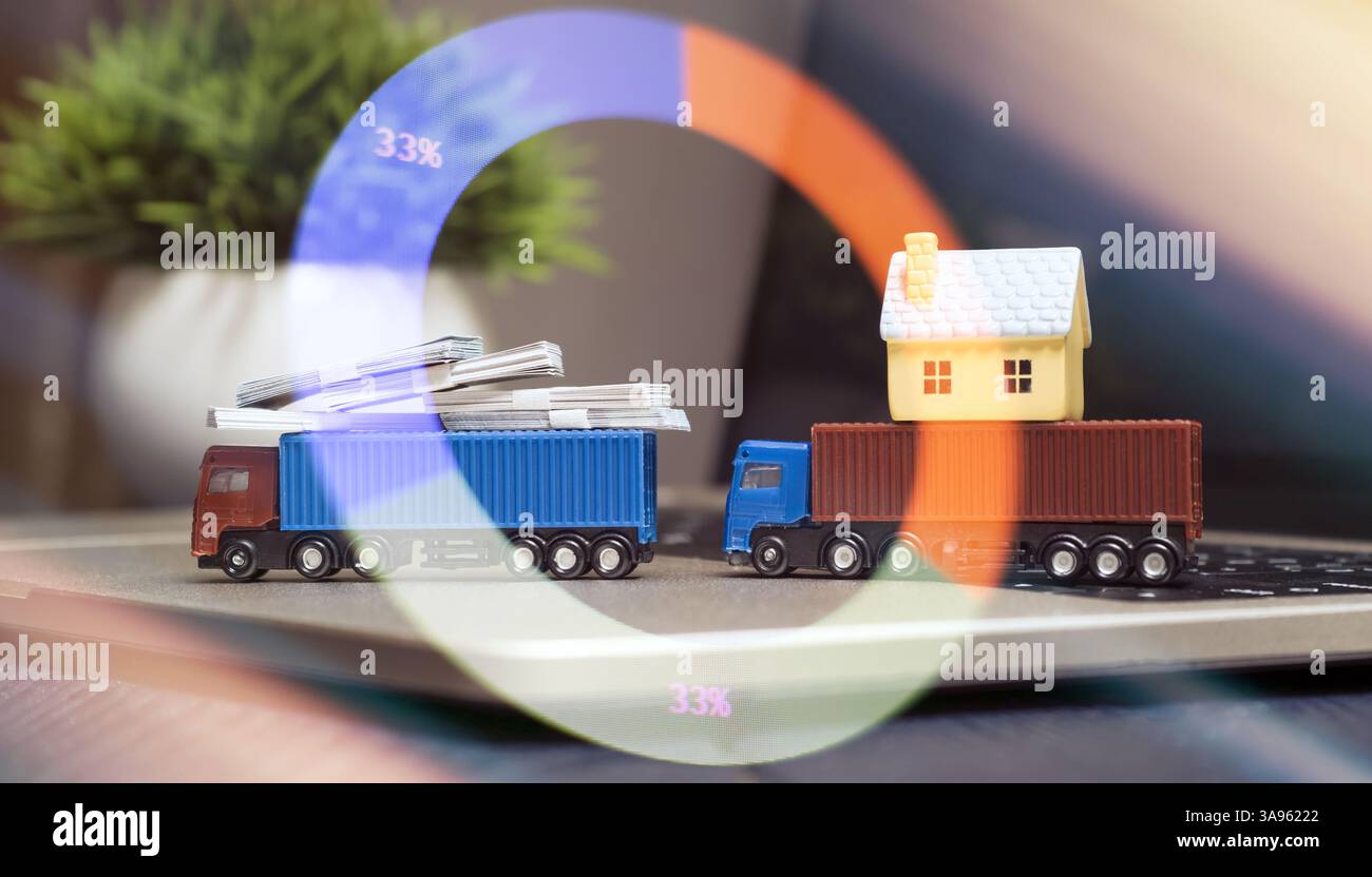 Economia circolare in movimento: Logistica sostenibile e gestione delle risorse Foto Stock