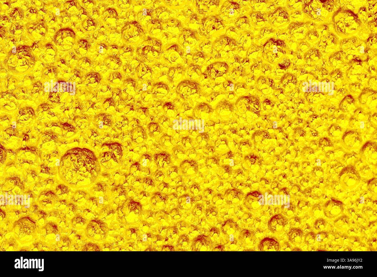 elemento di design dello sfondo astratto poroso dorato Foto Stock