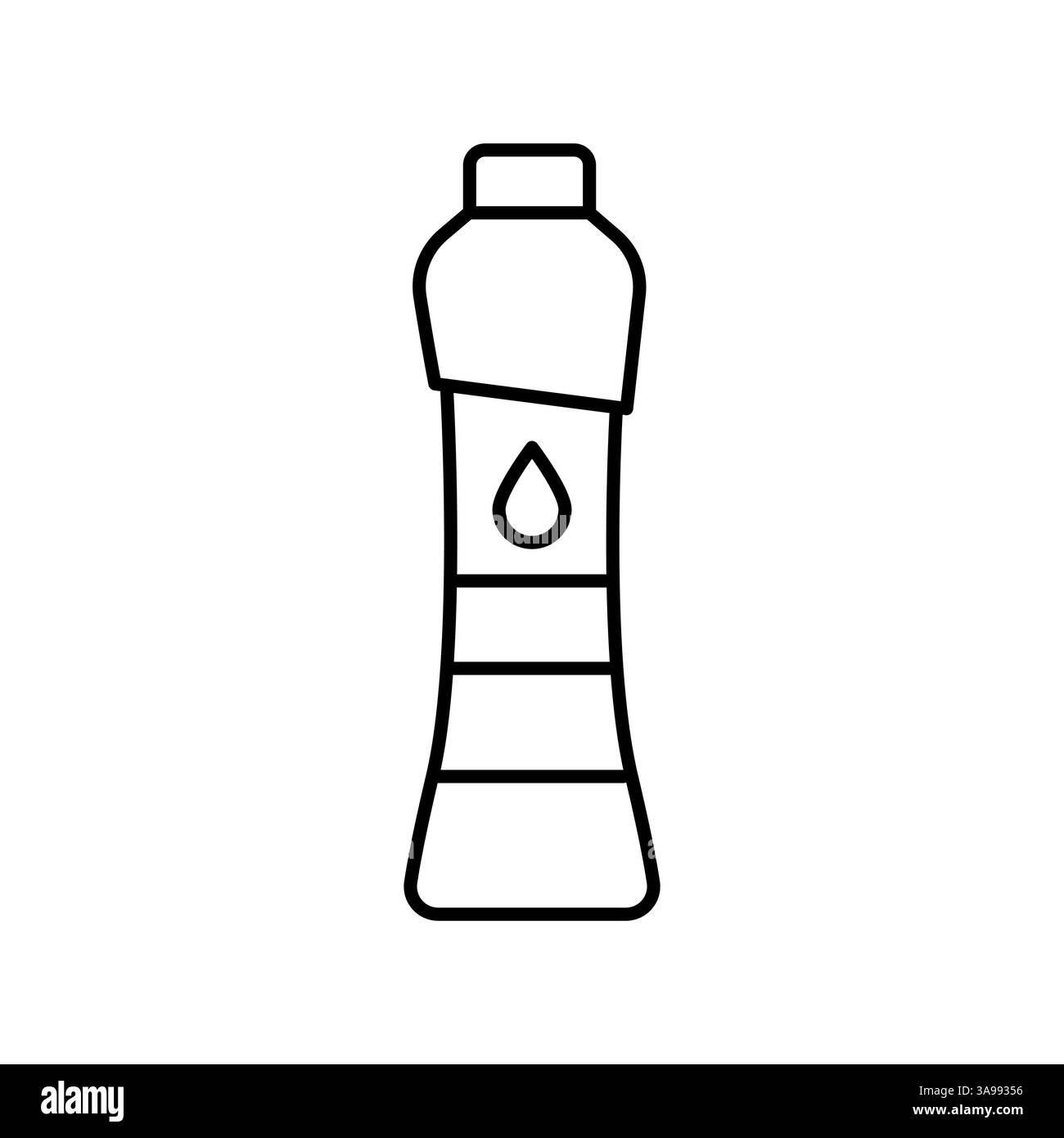 Icona della linea nera del tracciatore intelligente del bilanciamento dell'acqua per progetti digitali e di stampa. Icone di pulizia minime per applicazioni e siti Web. Icone semplici e moderne per Illustrazione Vettoriale