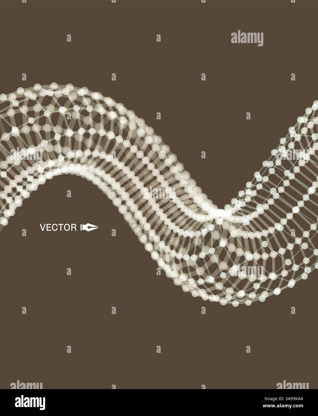 Spirale. Struttura di collegamento. Abstract design a griglia. 3d illustrazione vettoriale per la scienza e la tecnologia. Illustrazione Vettoriale