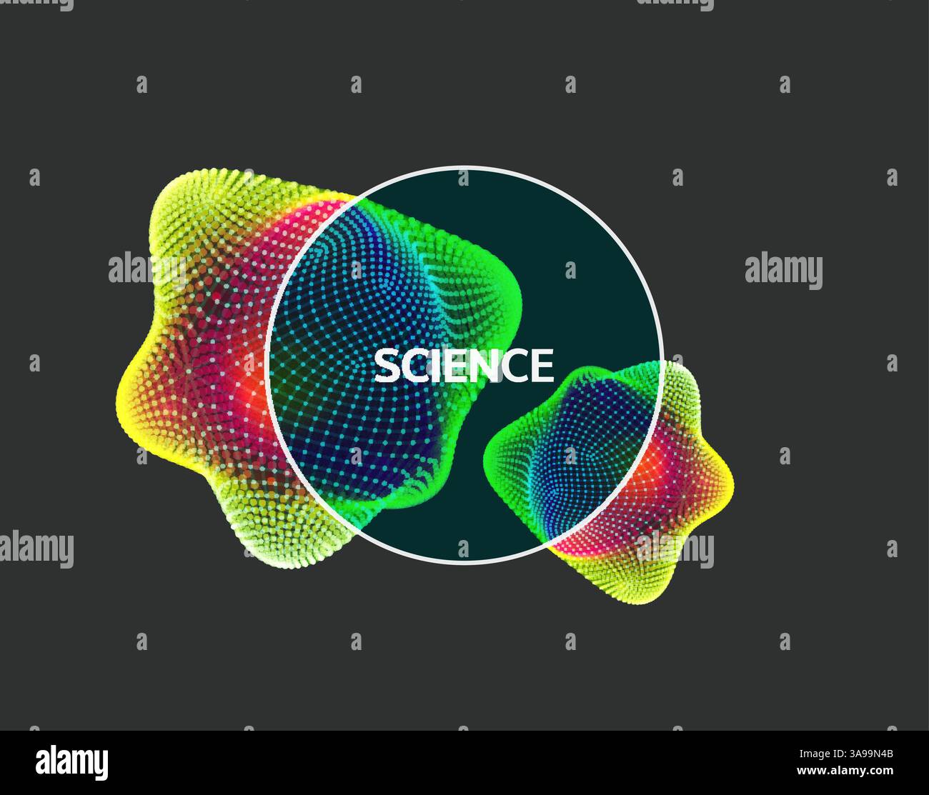 Cristallo. Oggetto con linee e punti. Griglia molecolare. 3d tecnologia stile con particelle. Illustrazione vettoriale. Struttura di connessione futuristica per chemi Illustrazione Vettoriale