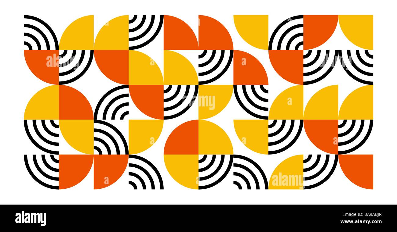 Set di poster geometrici, pattern bauhaus Shapes, collezione astratta di sfondi bauhaus, poster di design geometrico per scheda, invitati Illustrazione Vettoriale