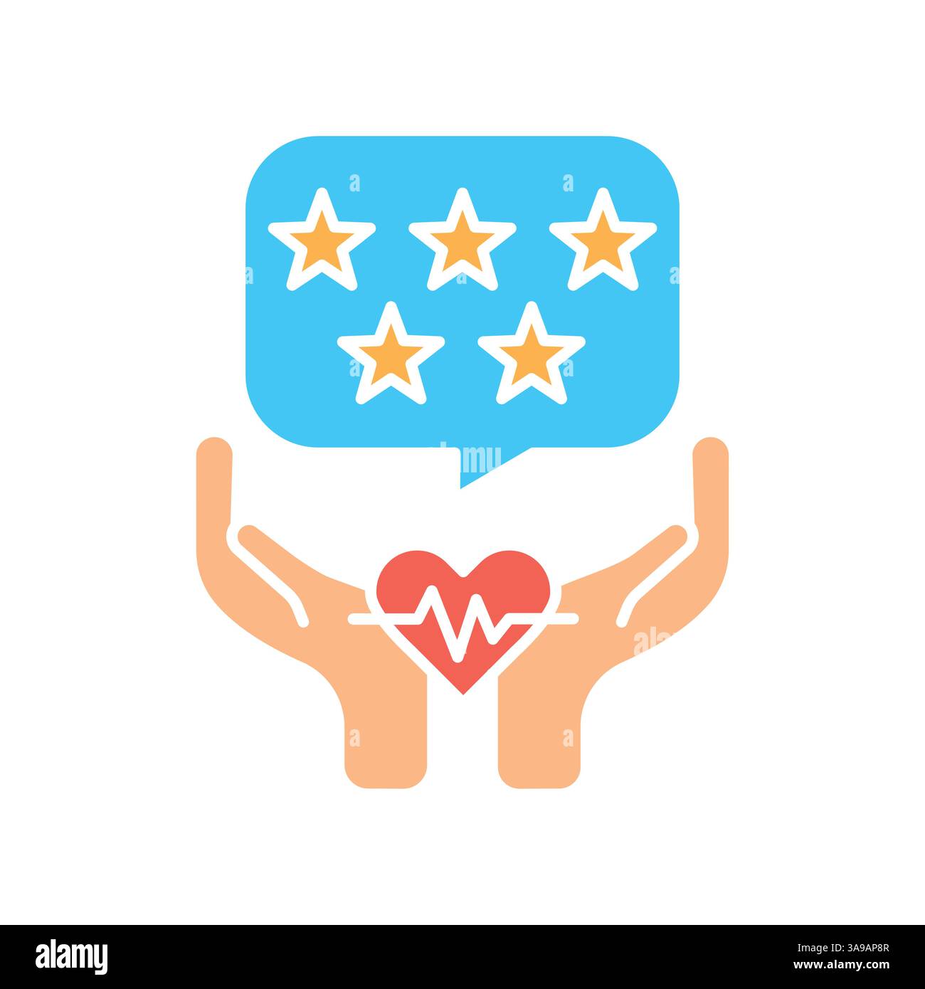 Icona della linea di valutazione del trattamento. Elemento isolato vettoriale. Traccia modificabile. Illustrazione Vettoriale