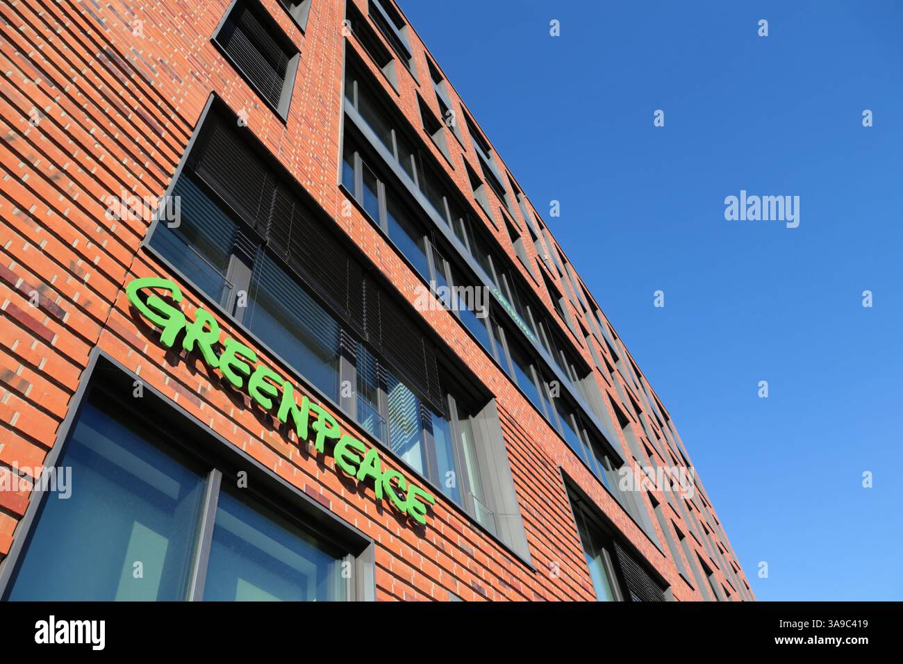 Ufficio Greenpeace ad Amburgo Foto Stock