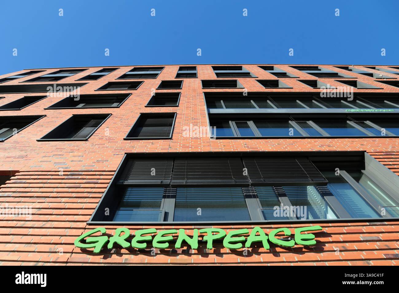Ufficio Greenpeace ad Amburgo Foto Stock