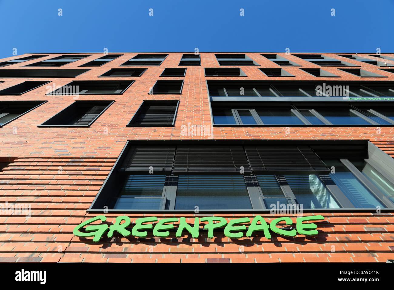 Ufficio Greenpeace ad Amburgo Foto Stock