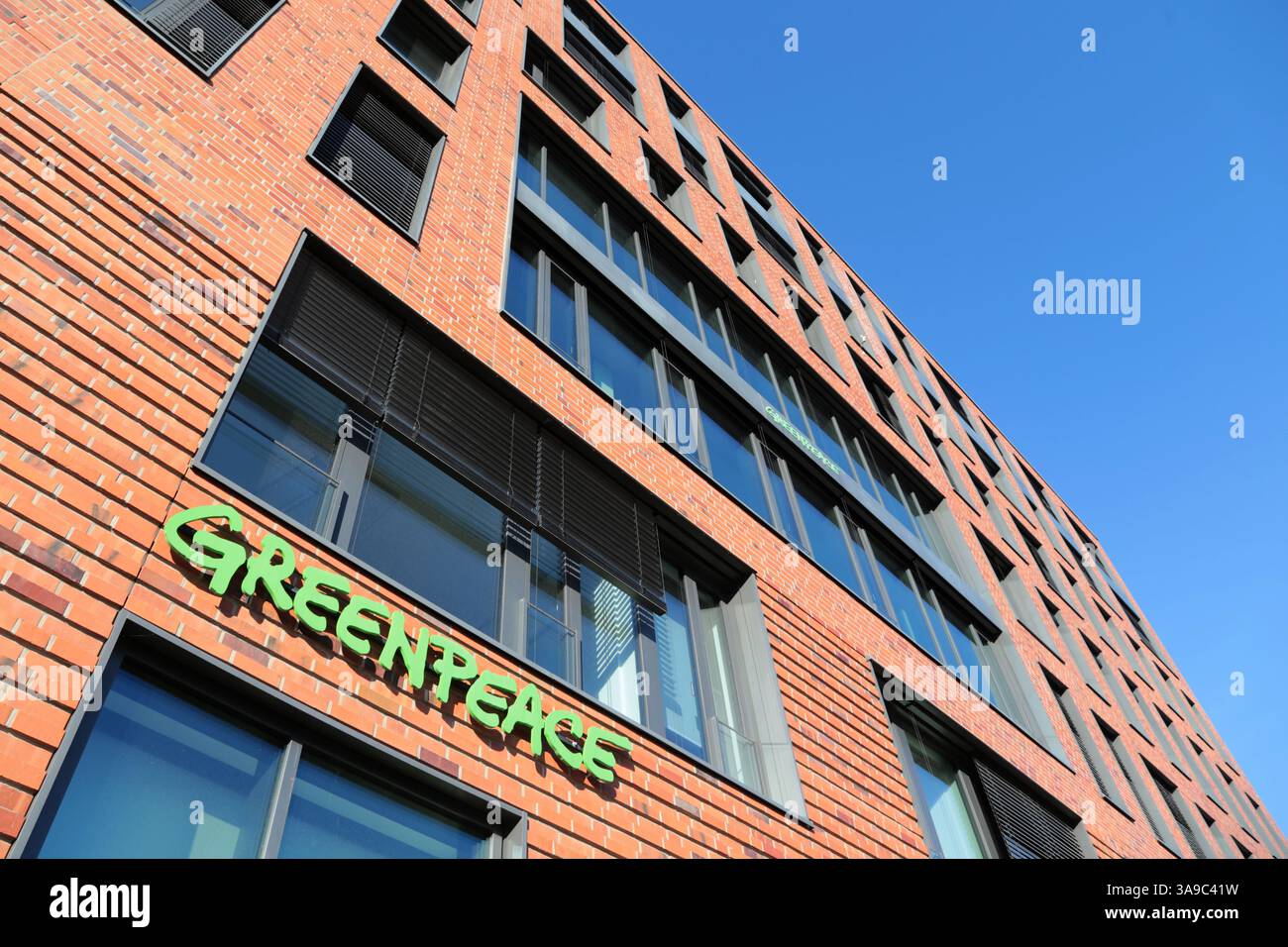 Ufficio Greenpeace ad Amburgo Foto Stock
