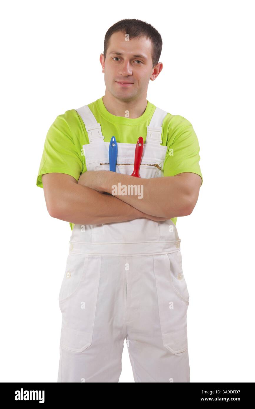 Un pittore in uniforme Foto Stock