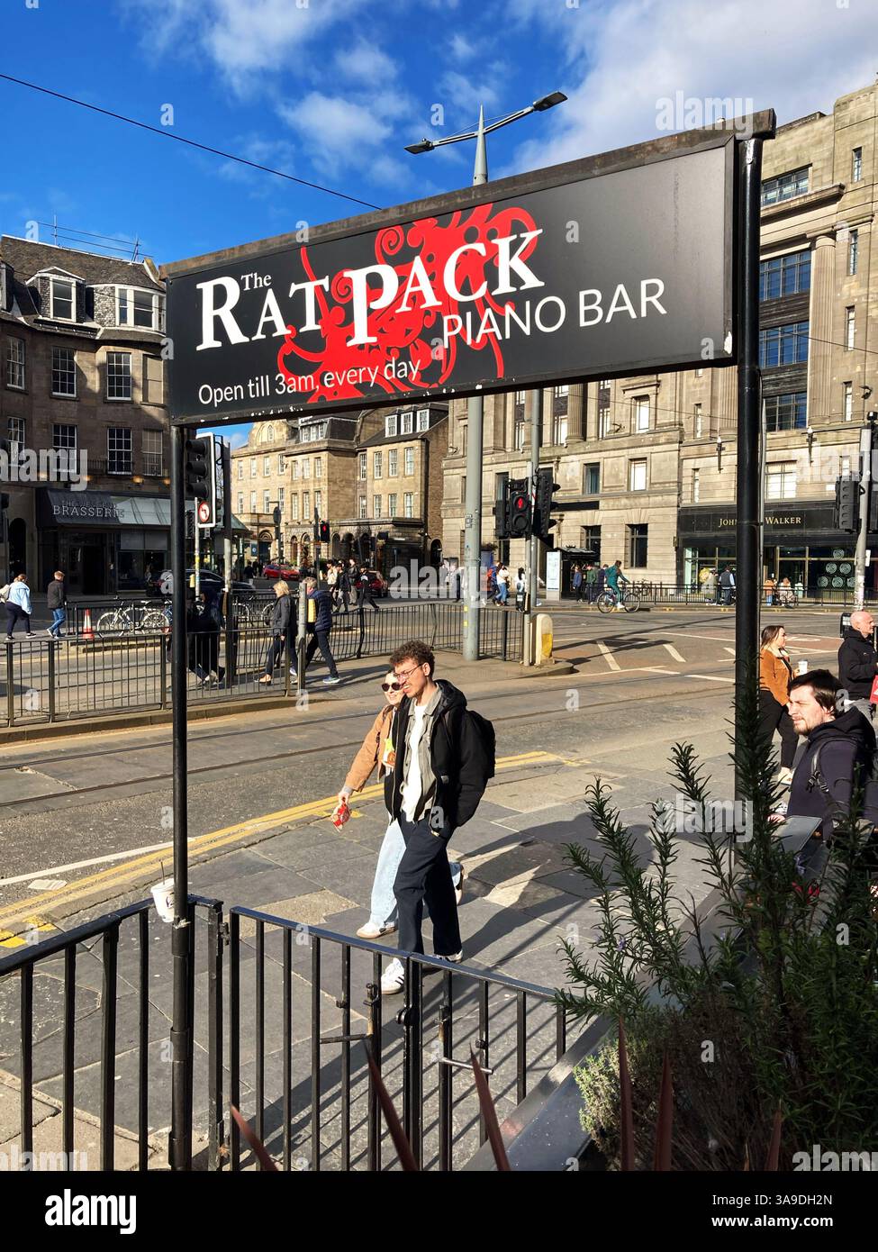 The Rat Pack piano Bar, West End Edinburgh, Scozia Foto Stock