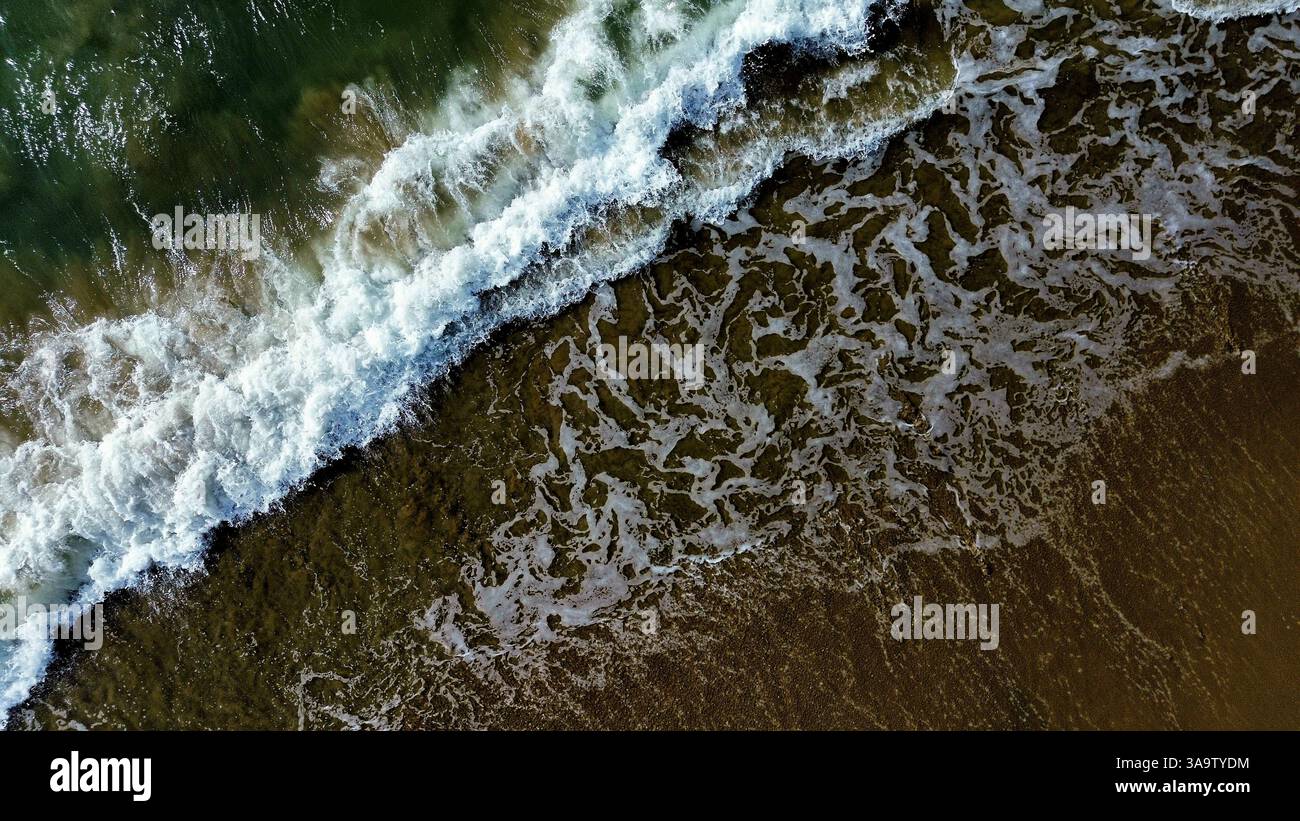 Una raccolta di fotografie aeree a base d'acqua e di paesaggi. Foto Stock