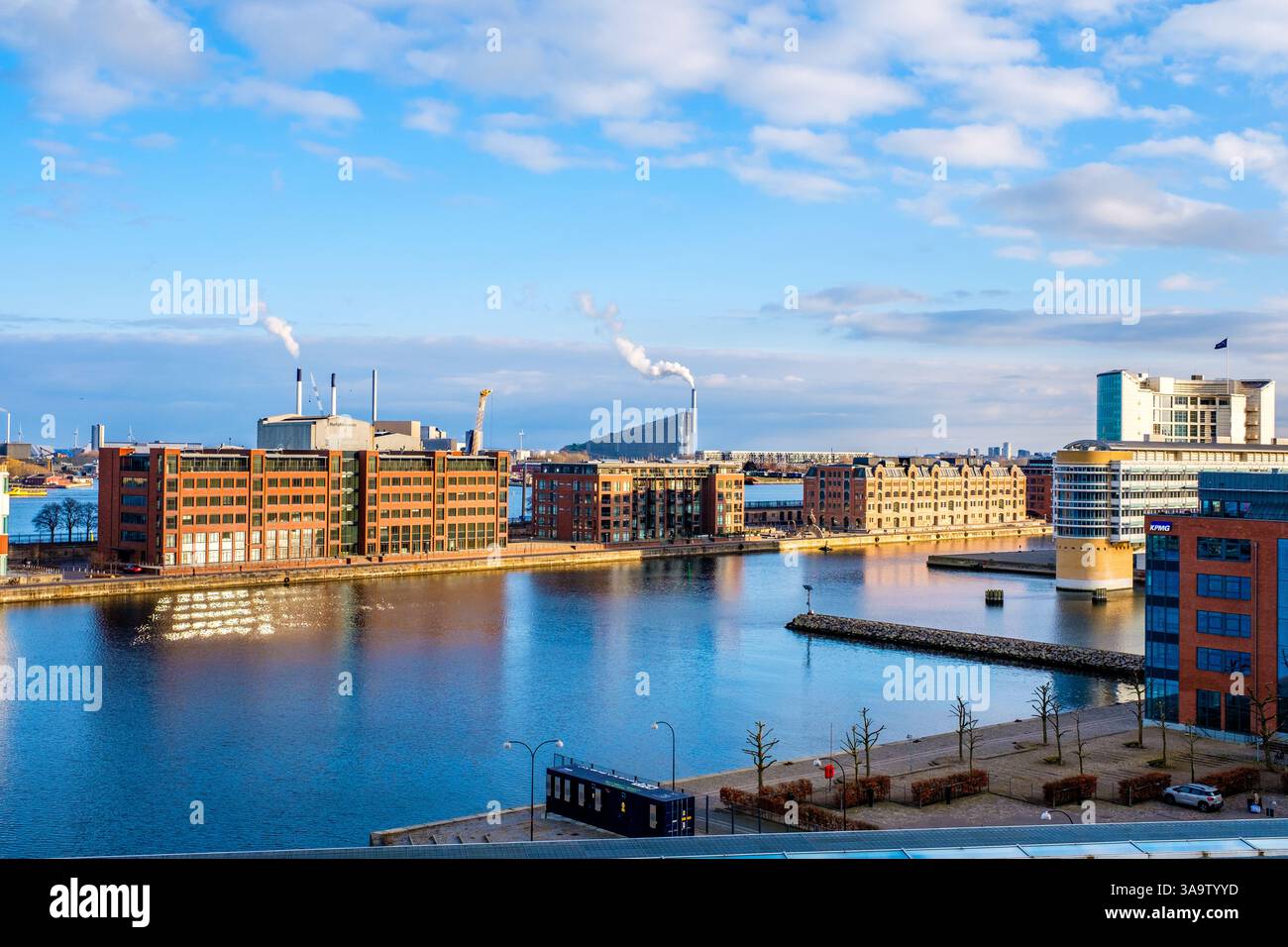 Il porto/porto di Copenhagen, Danimarca Foto Stock