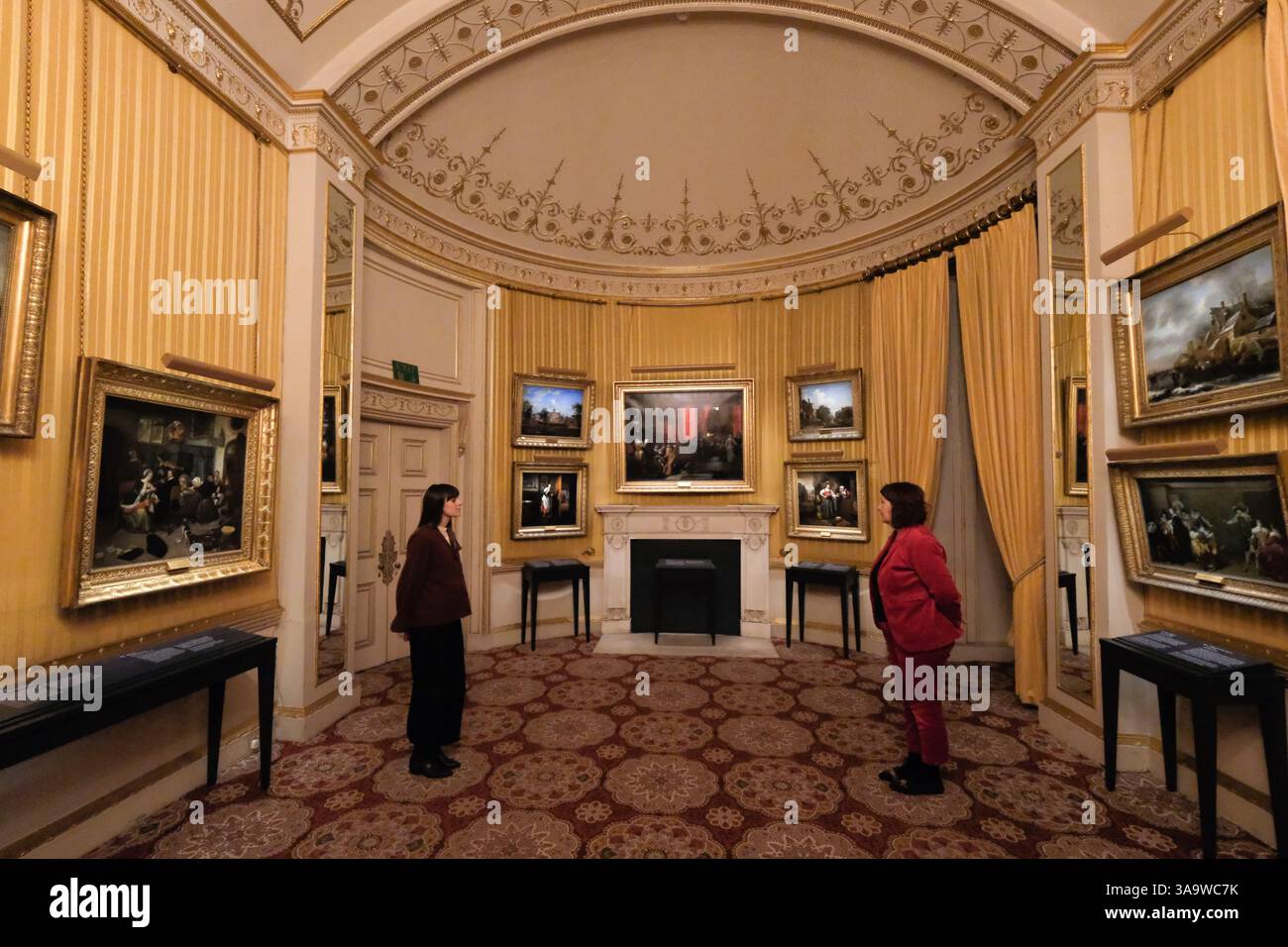 Apsley House, Londra, Regno Unito. 31 marzo 2025. Anteprima: I capolavori olandesi di Wellington ad Apsley House. La collezione di dipinti olandesi del primo duca di Wellington (1769-1852) nella Piccadilly Drawing Room. Crediti: Matthew Chattle/Alamy Live News Foto Stock