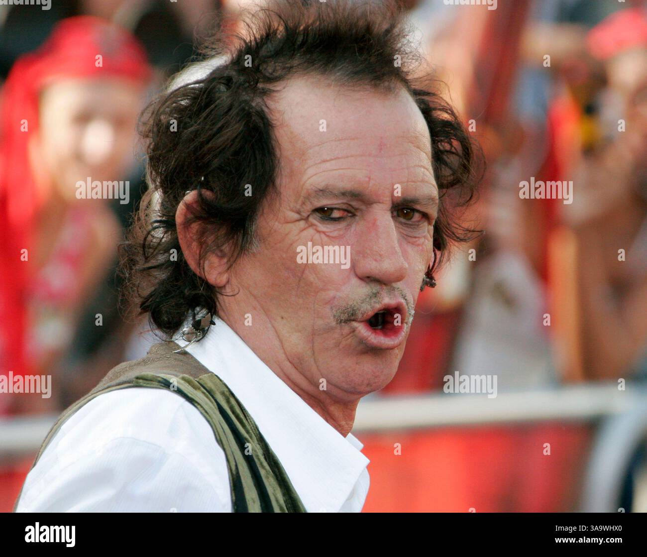 19 maggio 2007 - Anaheim, CA, USA - il musicista KEITH RICHARDS alla prima mondiale di "Pirati dei Caraibi: A Worlds End" tenutasi a Disneyland ad Anaheim. (Immagine di credito: © David Baxter/ZUMA Press) Foto Stock