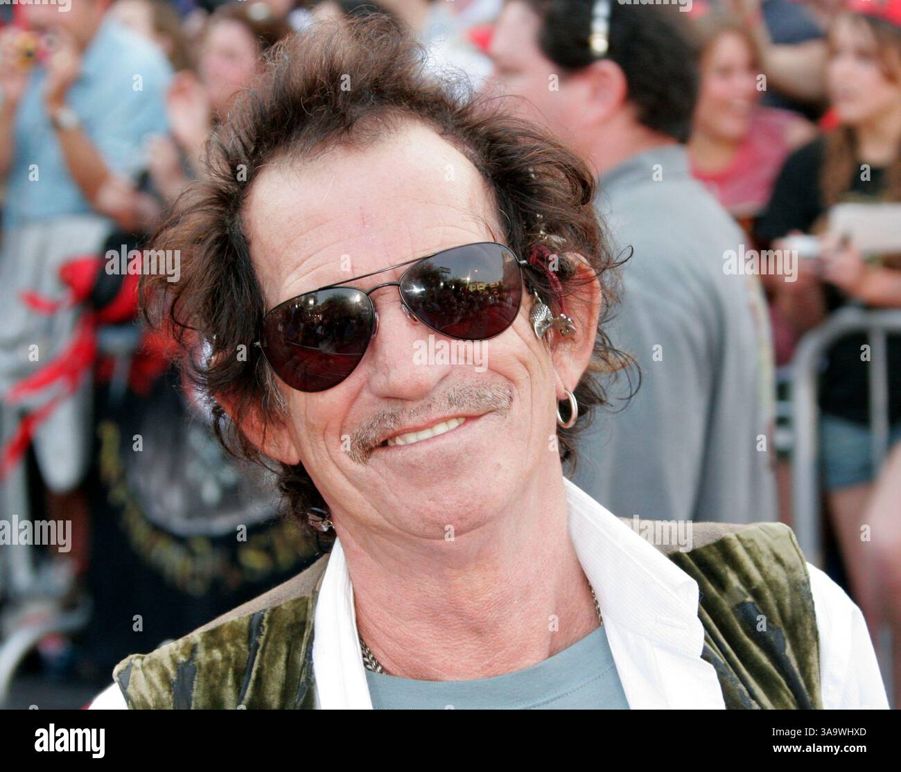 19 maggio 2007 - Anaheim, CA, USA - il musicista KEITH RICHARDS alla prima mondiale di "Pirati dei Caraibi: A Worlds End" tenutasi a Disneyland ad Anaheim. (Immagine di credito: © David Baxter/ZUMA Press) Foto Stock