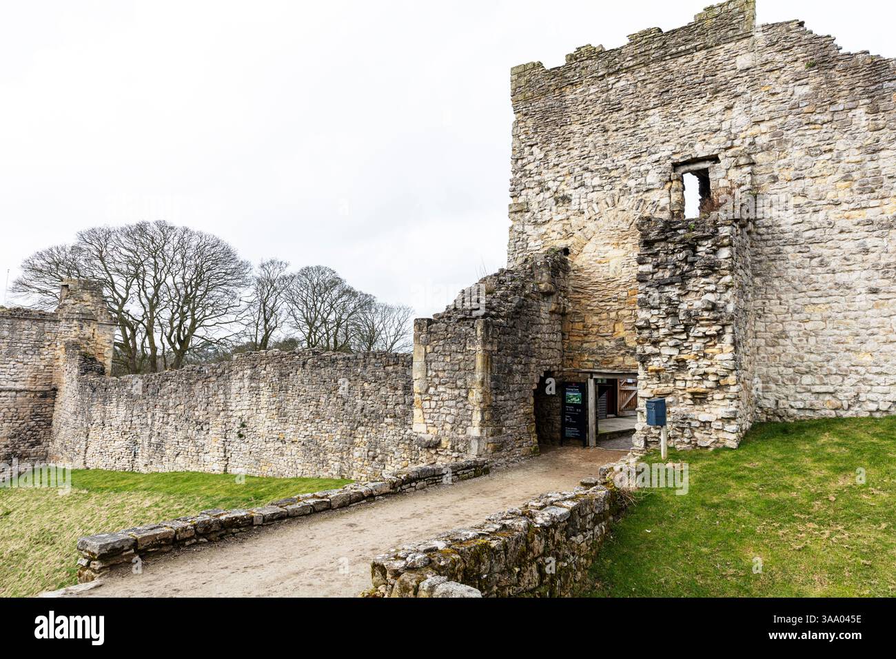 Pickering Castle, Pickering Castle Yorkshire Regno Unito, Pickering Castle UK, UK castelli, Yorkshire Castelli, Pickering Castle ingresso, Pickering Castle Foto Stock