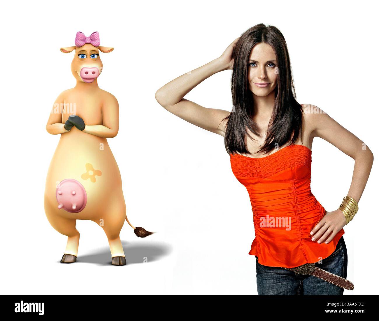 24 luglio 2006; Los Angeles, CA, Stati Uniti; DATA DI RILASCIO: 24 luglio 2006. DIRETTORE: Steve Oedekerk. STUDIO: Immagini fondamentali. TRAMA: Quando il contadino è lontano, tutti gli animali suonano ... e cantano e ballano. NELLA FOTO: COURTENEY COX. Credito obbligatorio: Foto di Paramount Pictures/ZUMA Press. (©) Copyright 2006 di Paramount Pictures Foto Stock