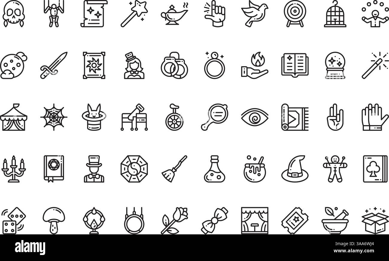 Raccolta di icone vettoriali di alta qualità con traccia modificabile. Ideale per progetti professionali e creativi Illustrazione Vettoriale