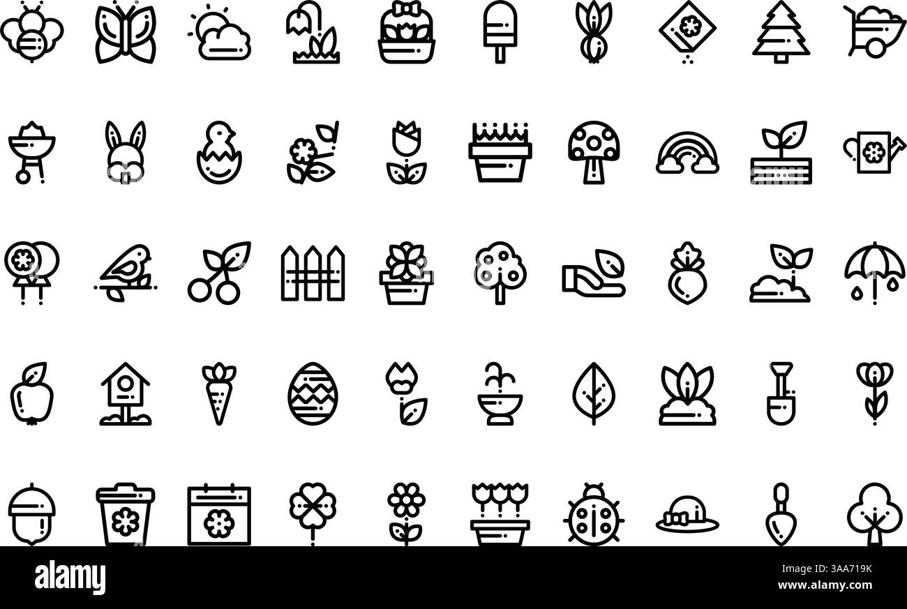 Raccolta di icone vettoriali di alta qualità con traccia modificabile. Ideale per progetti professionali e creativi Illustrazione Vettoriale