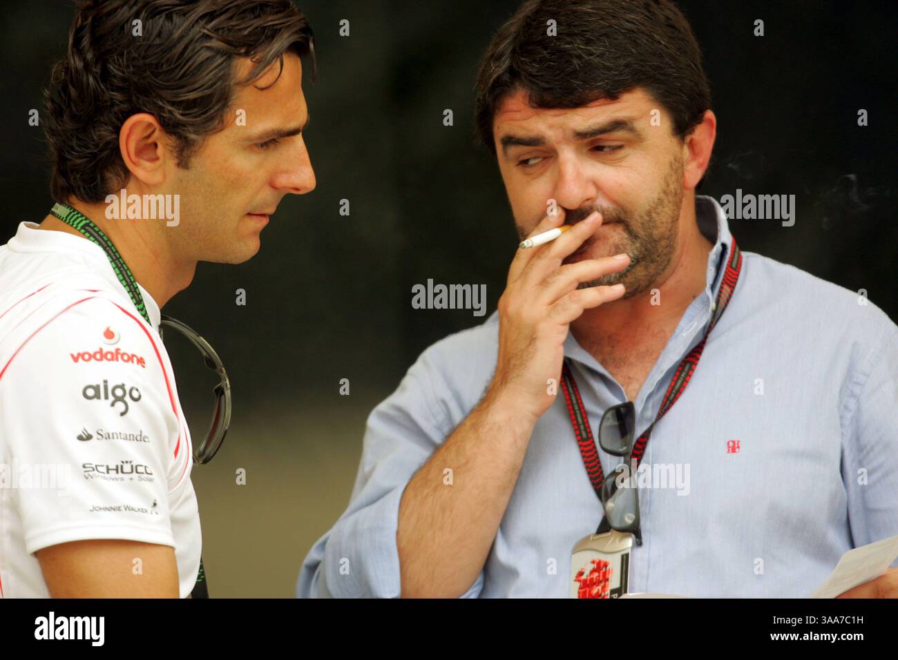 12 aprile 2007 - Bahrain, Bahrain - Pedro de la Rosa (ESP) McLaren test driver. Campionato del mondo di Formula uno, fermata 3 sul Circut, preparativi per il Gran Premio del Bahrain, circuito internazionale del Bahrain. (Immagine di credito: © Sutton Motorsports/ZUMA Press) RESTRIZIONI: SOLO DIRITTI del Nord e del Sud America! Foto Stock