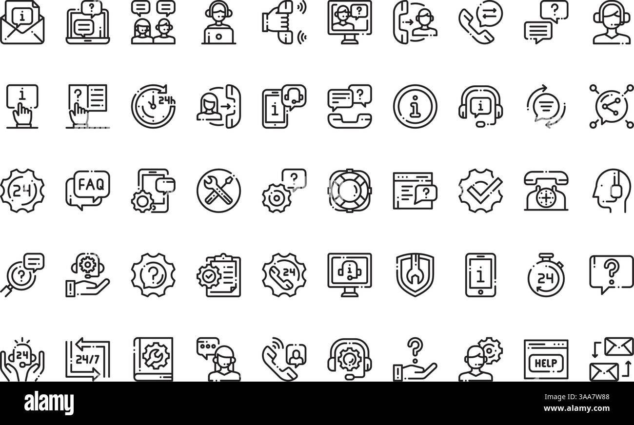 Raccolta di icone vettoriali di alta qualità con traccia modificabile. Ideale per progetti professionali e creativi Illustrazione Vettoriale