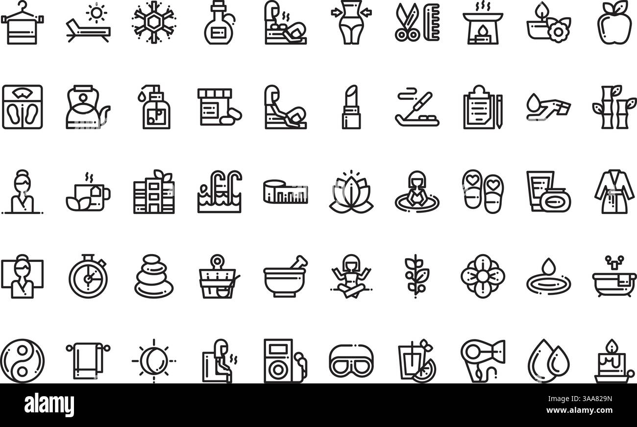 Raccolta di icone vettoriali di alta qualità con traccia modificabile. Ideale per progetti professionali e creativi Illustrazione Vettoriale