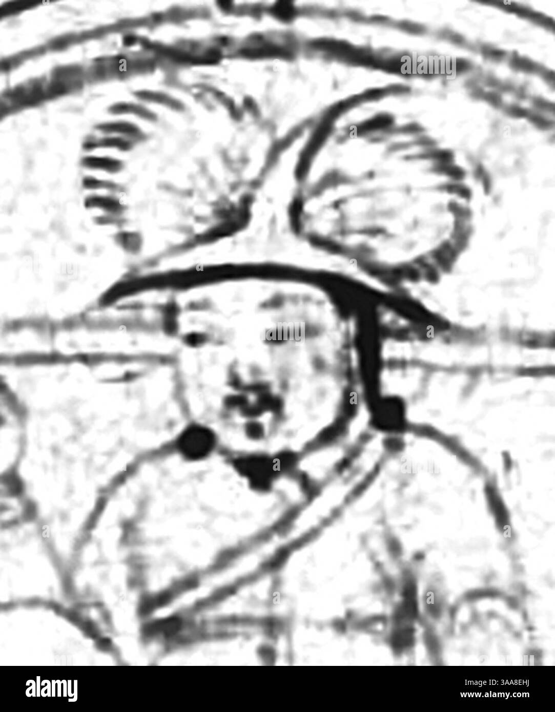 Hulagu Khan (ritratto). Genealogia timuride 1405-1409 (Topkapi Sarayi Müzesi, H2152) f.38b. Foto Stock