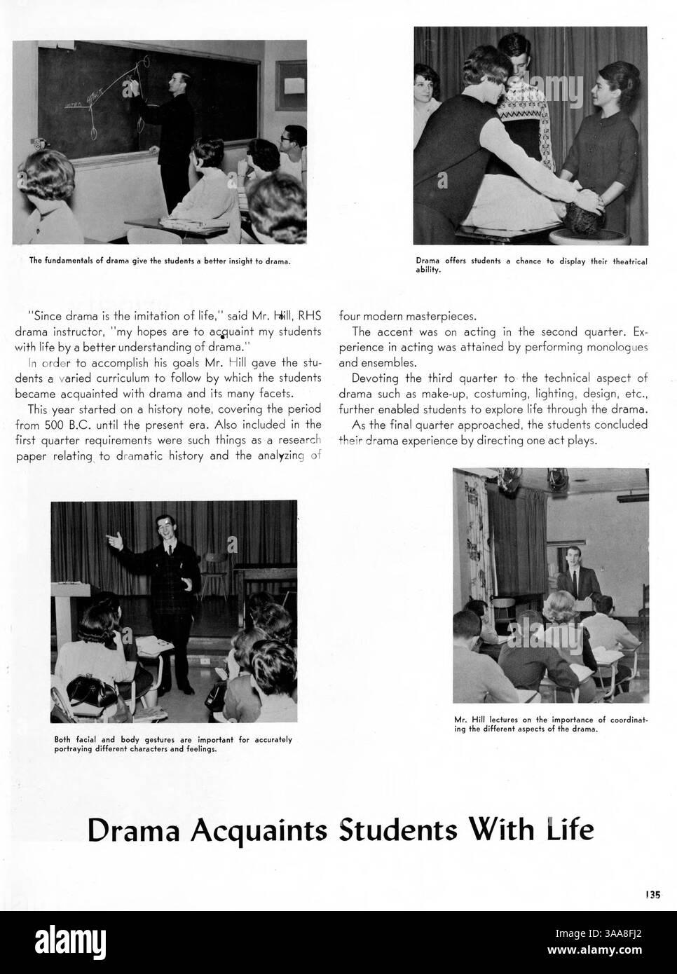 Il Robbinsdale High School Yearbook 1964, "The Robin", presenta un anno di revisione, che documenta i risultati degli studenti, gli eventi sportivi e la partecipazione attiva degli insegnanti all'anno scolastico 1963-1964. Foto Stock