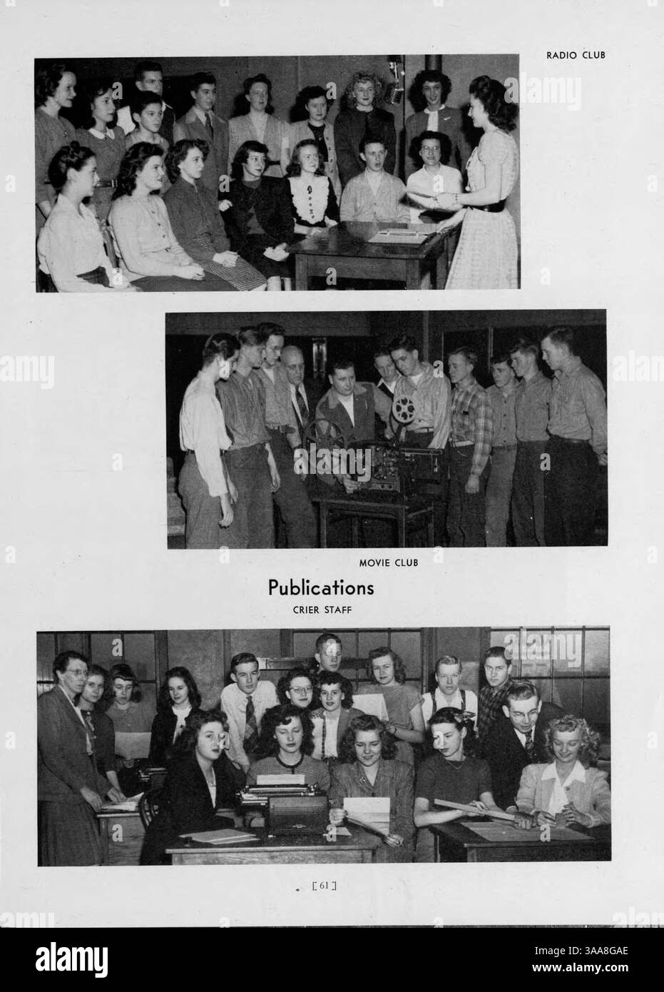 Questo annuario Tradewind 1947 documenta l'anno scolastico 1946-1947, con i dettagli di studenti, insegnanti, atletica, club, ed eventi, con particolare attenzione ai contributi afroamericani all'ambiente scolastico. Foto Stock