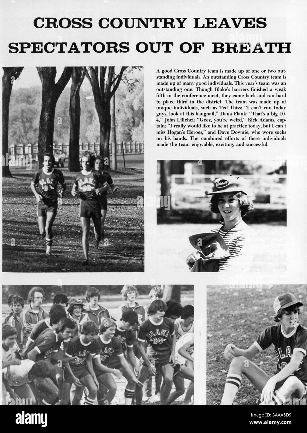 L'annuario del 1977 della Blake High School, "Reflections", fornisce una panoramica dell'anno scolastico 1976-1977, riguardante l'atletica, i club, la partecipazione delle facoltà e il ruolo della storia afroamericana nell'ambiente scolastico. Foto Stock