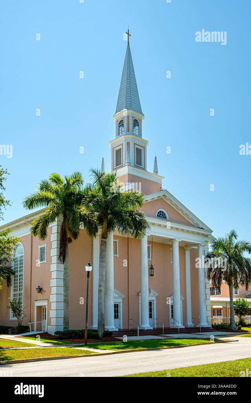 First Baptist Church, 16th Avenue, vero Beach, Florida Foto Stock