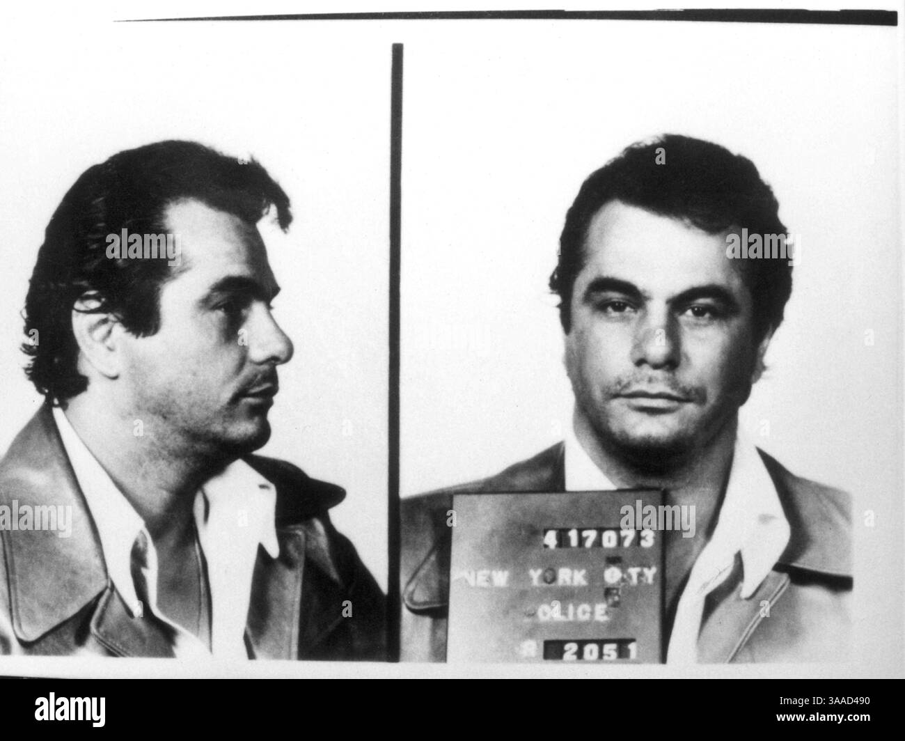 1973 , 17 aprile , USA : il boss mafioso JOHN Joseph GOTTI Jr ( 1940 - 2002 ) mugato dalla polizia . Era un capo della Gambino Crime Family , una delle cinque famiglie di New York . Fotografo sconosciuto del dipartimento di polizia di New York . - STORIA - FOTO STORICHE - FOTO SEGNALETICA - FOTO FOTO - FOTO - FOTO - FOTO - RITRATTO - RITRATTO - CRIMINALE - MAFIOSO - COSCA MAFIOSA - CRIMINALITÀ ORGANIZZATA - FUORILEGGE - CRONACA NERA --- ARCHIVIO GBB Foto Stock