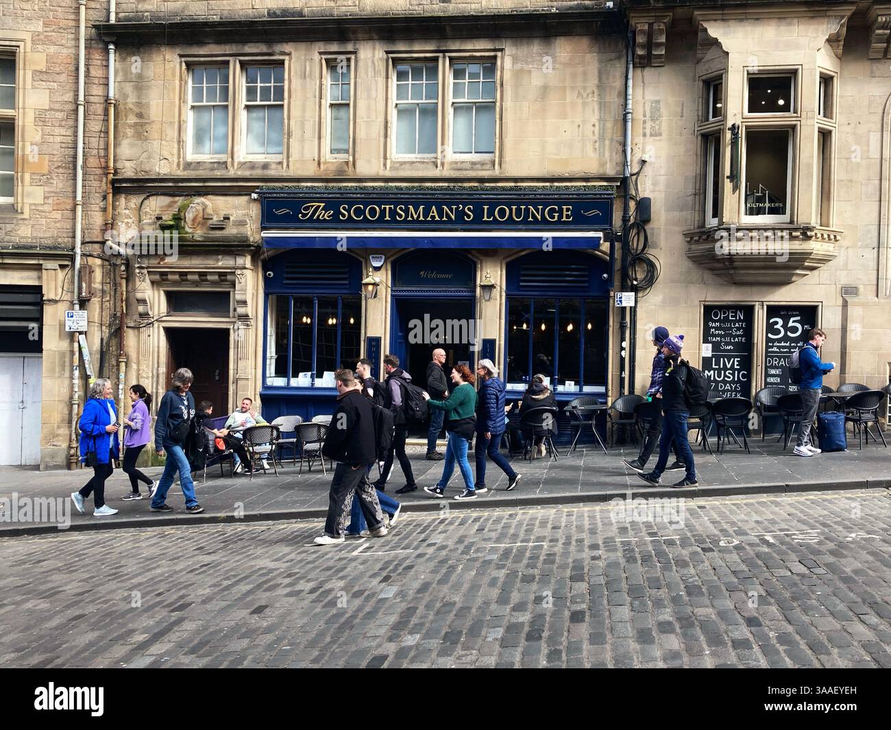 Lo Scotsman's Lounge, Cockburn Street, Edimburgo, Scozia Foto Stock