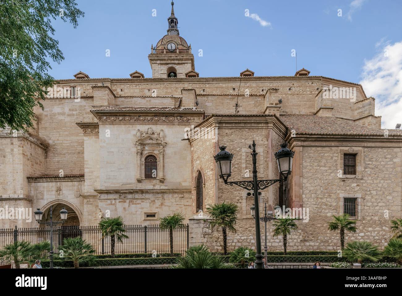 Facciata della basilica cattedrale di nostra Signora del Prado a Ciudad Real, città della Spagna, comunità autonoma di Castilla-la Mancha, Spagna, Europa Foto Stock