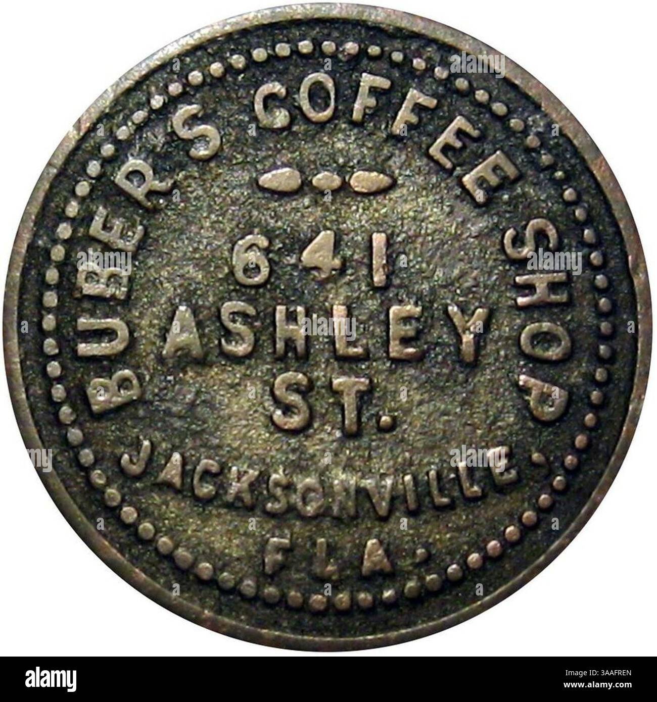 Jacksonville, Florida - buono per il Token Buber's Coffee Shop non sul TC Stevehayden 01. Foto Stock