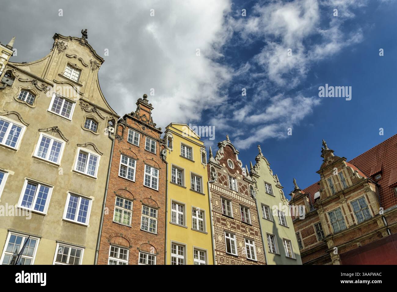 Centro storico di Danzica, in Polonia, sulla costa baltica Foto Stock